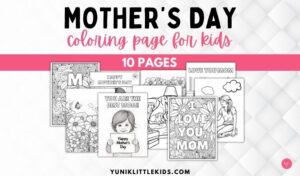 Mother's day coloring page