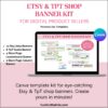 Etsy and tpt shop banner kit