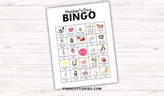 Bingo game for mother's day