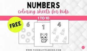 numbers coloring sheets for kids