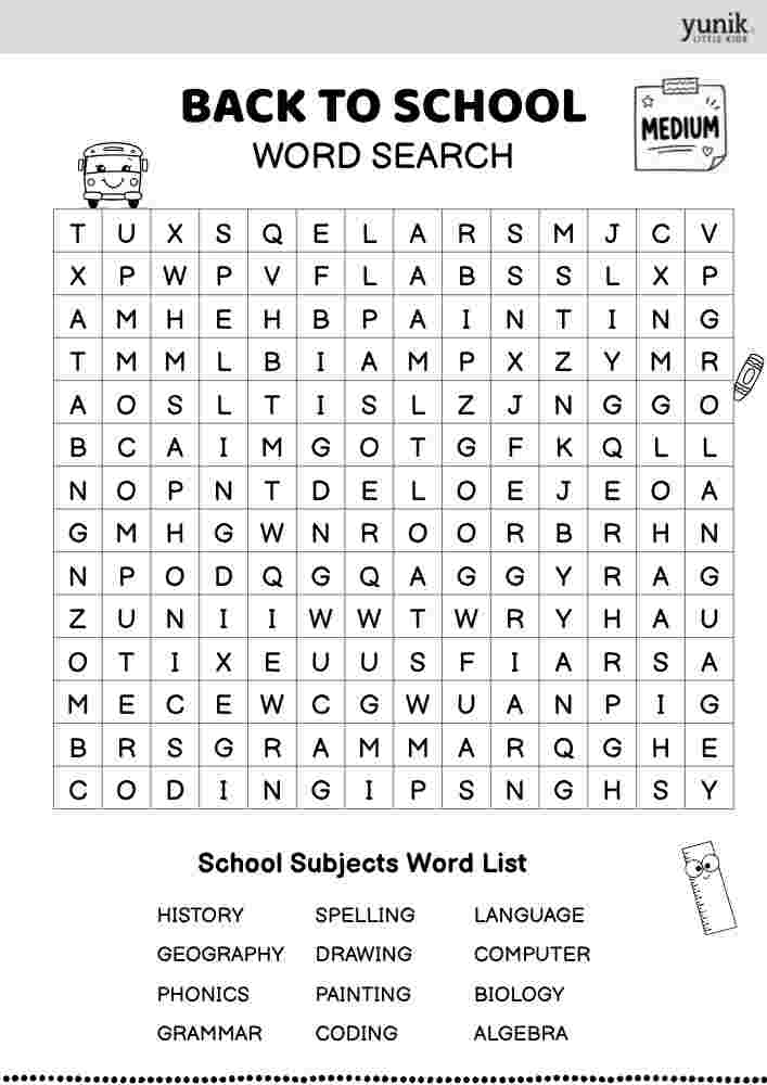 14 Subjects Back to school Medium