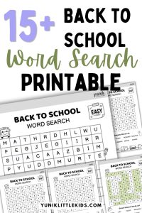 Back to School Word Search Printable Pages (PDF Included)