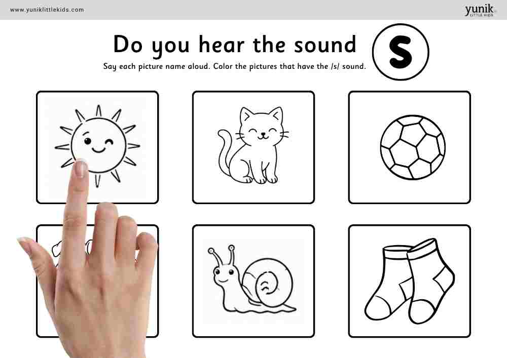 Do you hear the s sound pointing to it