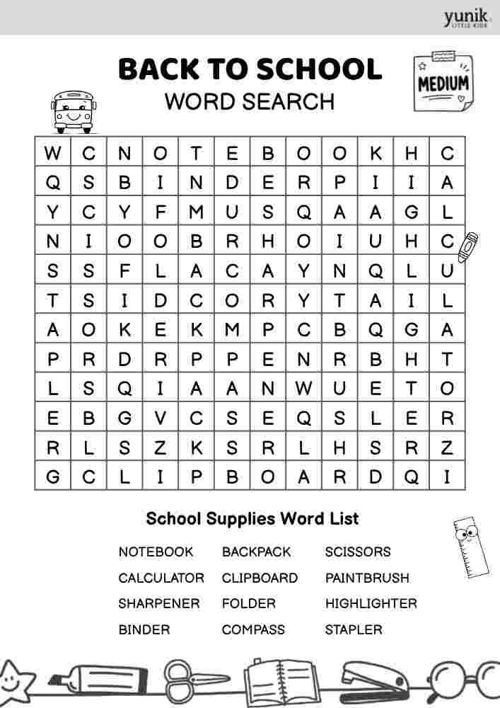 Supplies Back to school Medium