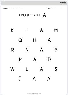 find uppercase letter a