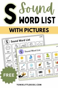 s sound word list with pictures featured image