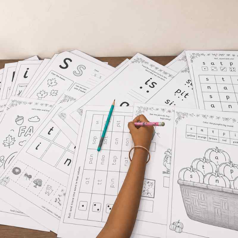 worksheets for kids with a kid writing it