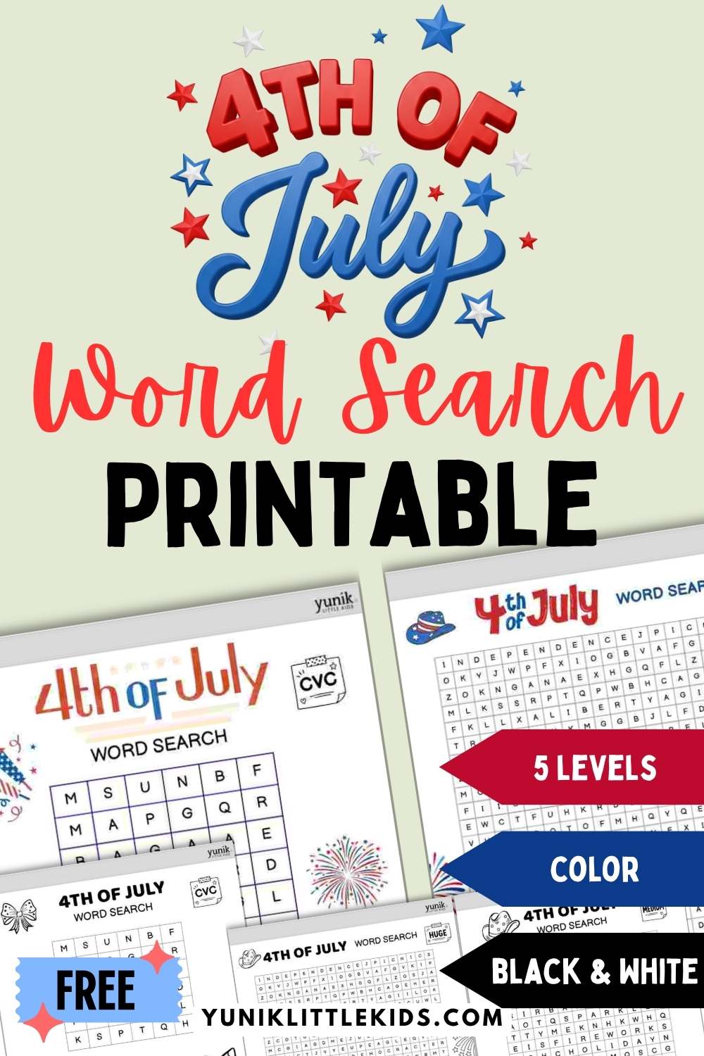 free 4th of july word search printable