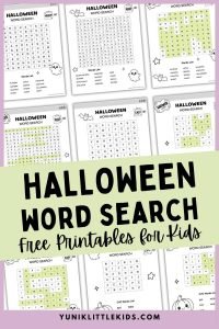 halloween word search printable