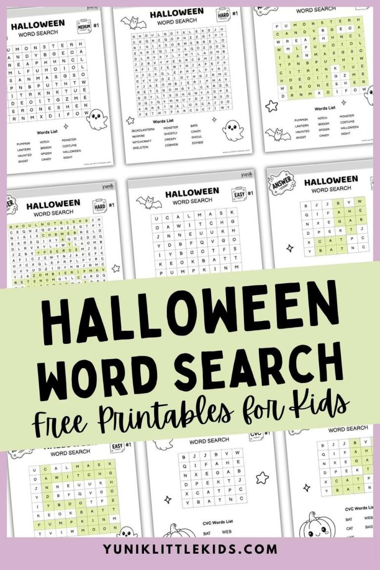 halloween word search printable