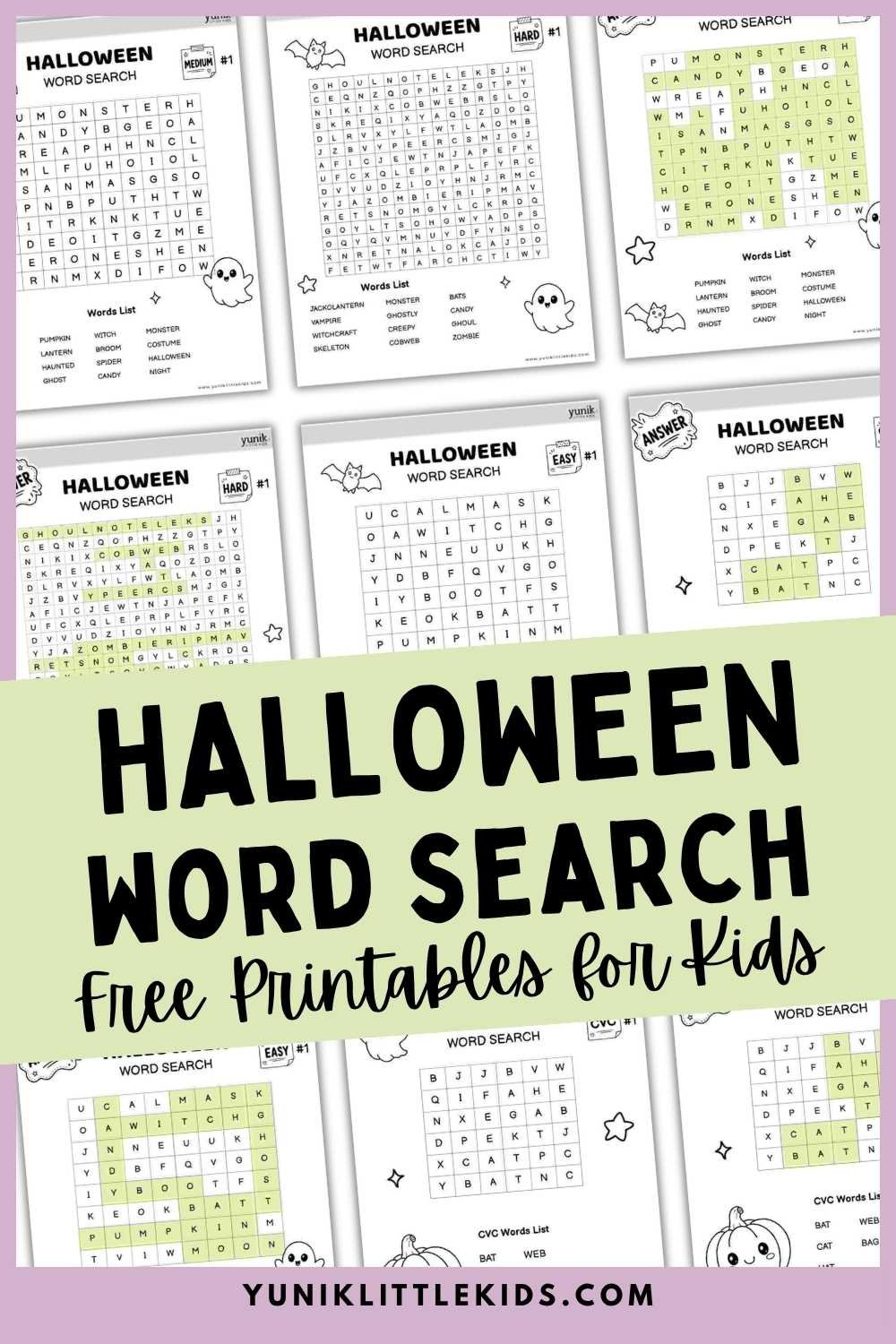 halloween word search printable