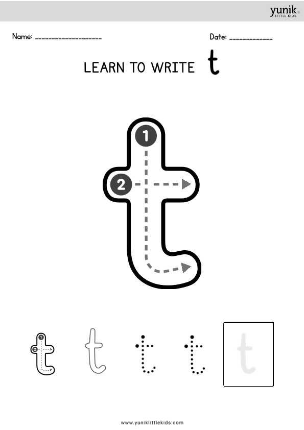 Learn to write lowercase t-1