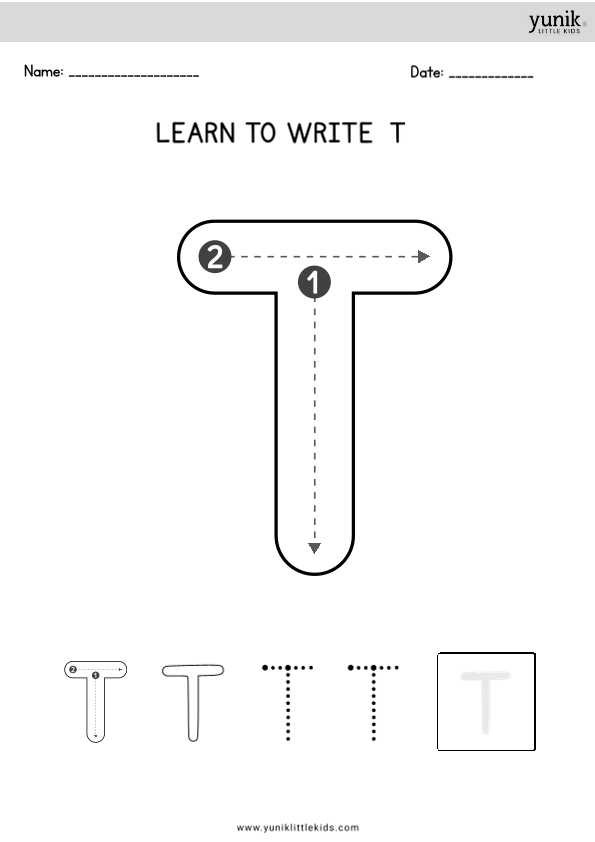 Learn to write uppercase T-1