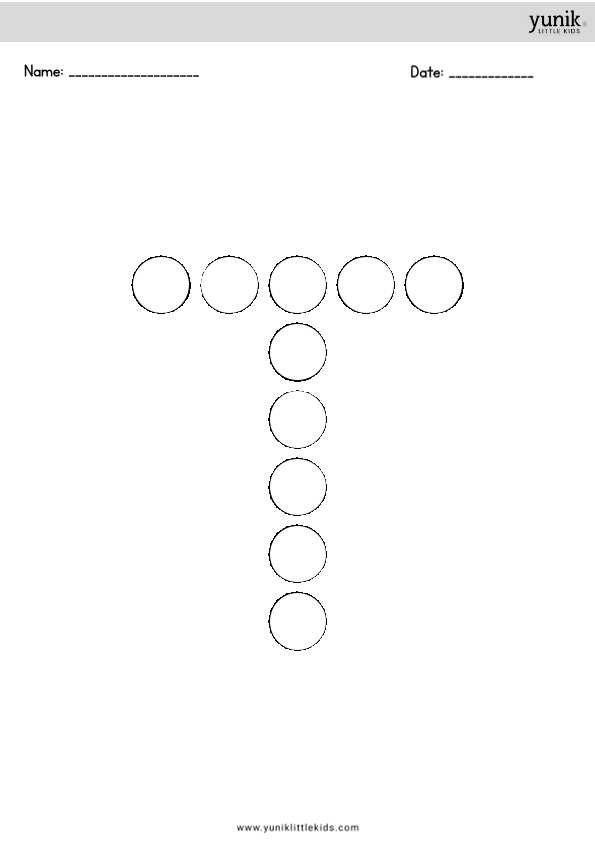 Letter Dot marker activity uppercase t-1