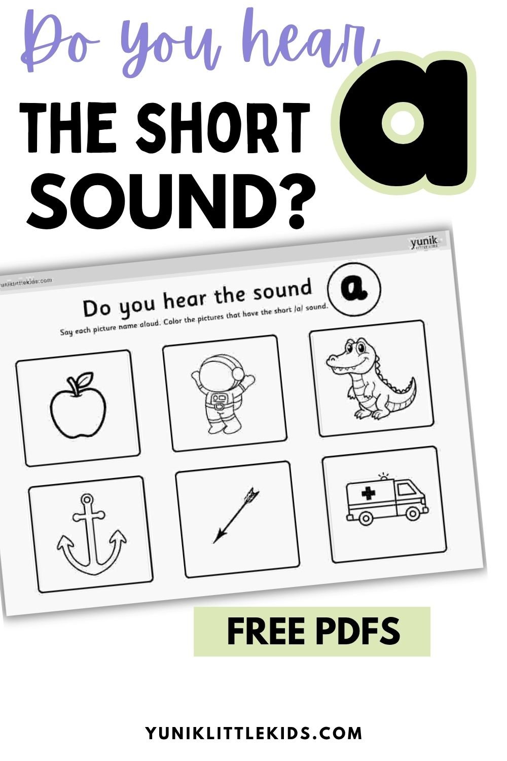 do you hear the short a sound