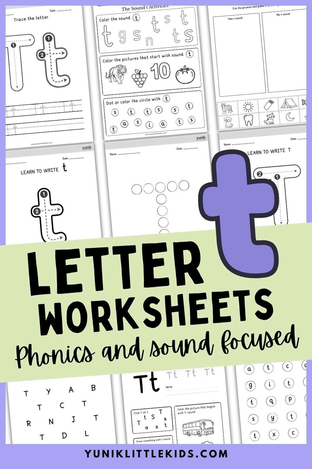 letter t kindergarten worksheets