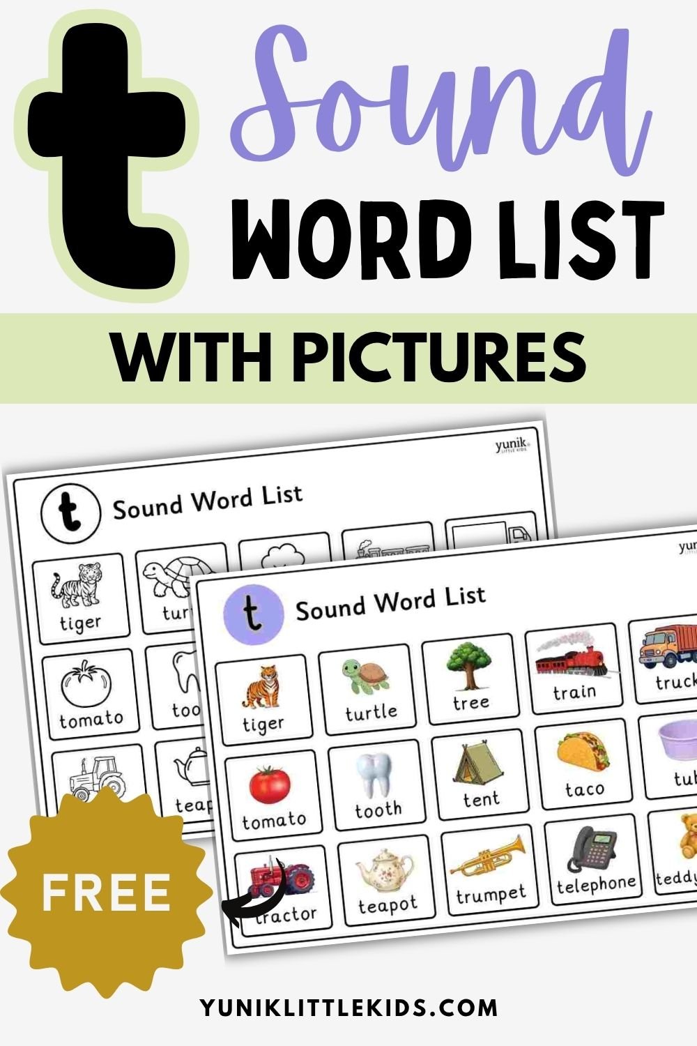 t sound word list